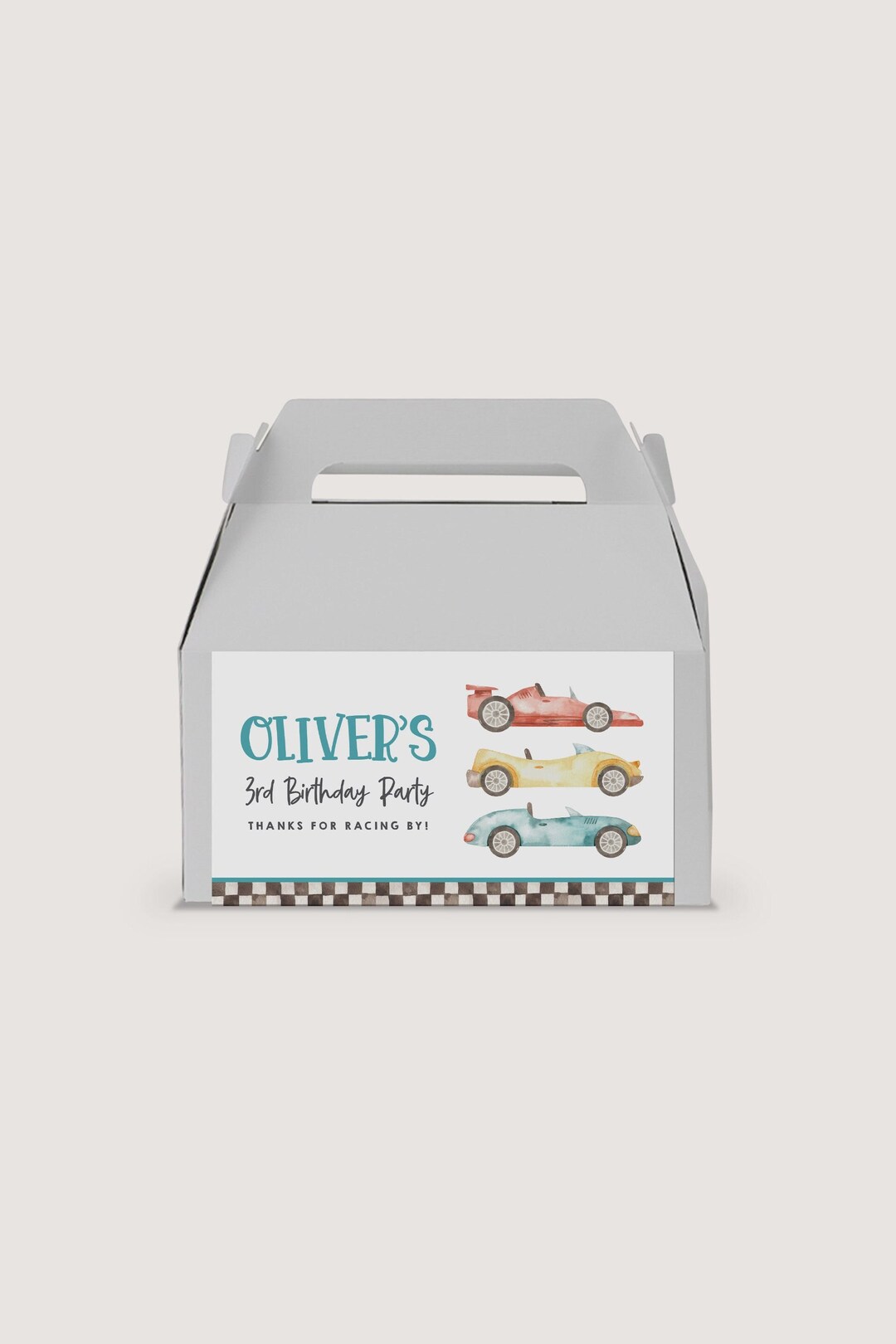 Race Car Gable Box Label Printables Editable Race Car - Etsy