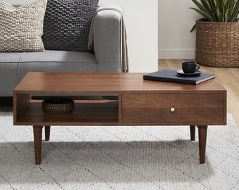 Scandinavian Walnut Oslo Storage Coffee Table