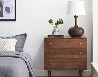 Scandinavian Walnut Oslo Chest of 3 Drawers