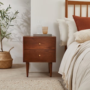 Scandinavian Walnut Oslo Bedside Table