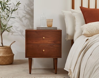 Scandinavian Walnut Oslo Bedside Table