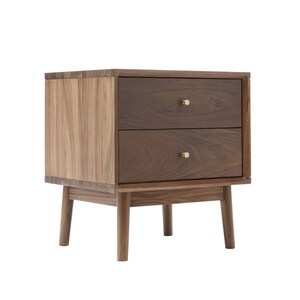 Wright Narrow Walnut Bedside Table