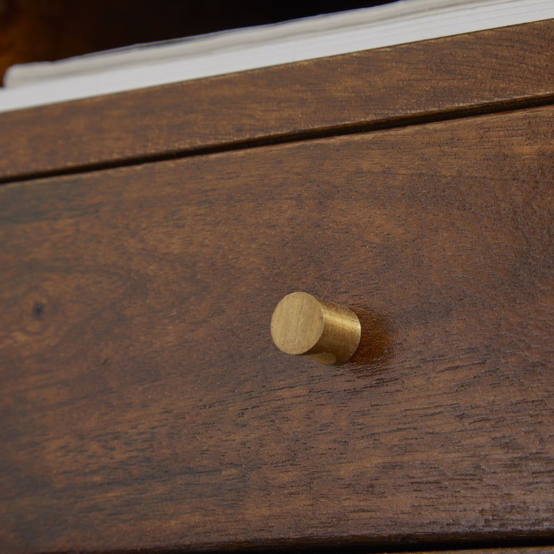 Small & Narrow Bedside Table in Walnut Finish Etsy UK