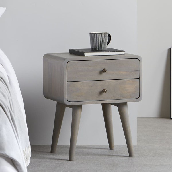 Grey Bedside Table Etsy UK