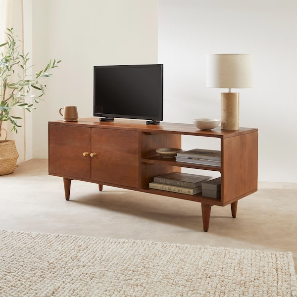 Mueble para TV Oslo escandinavo de nogal