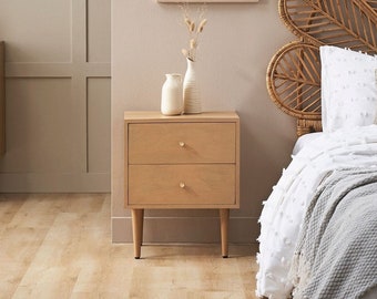 Scandinavian Oak Oslo Bedside Table