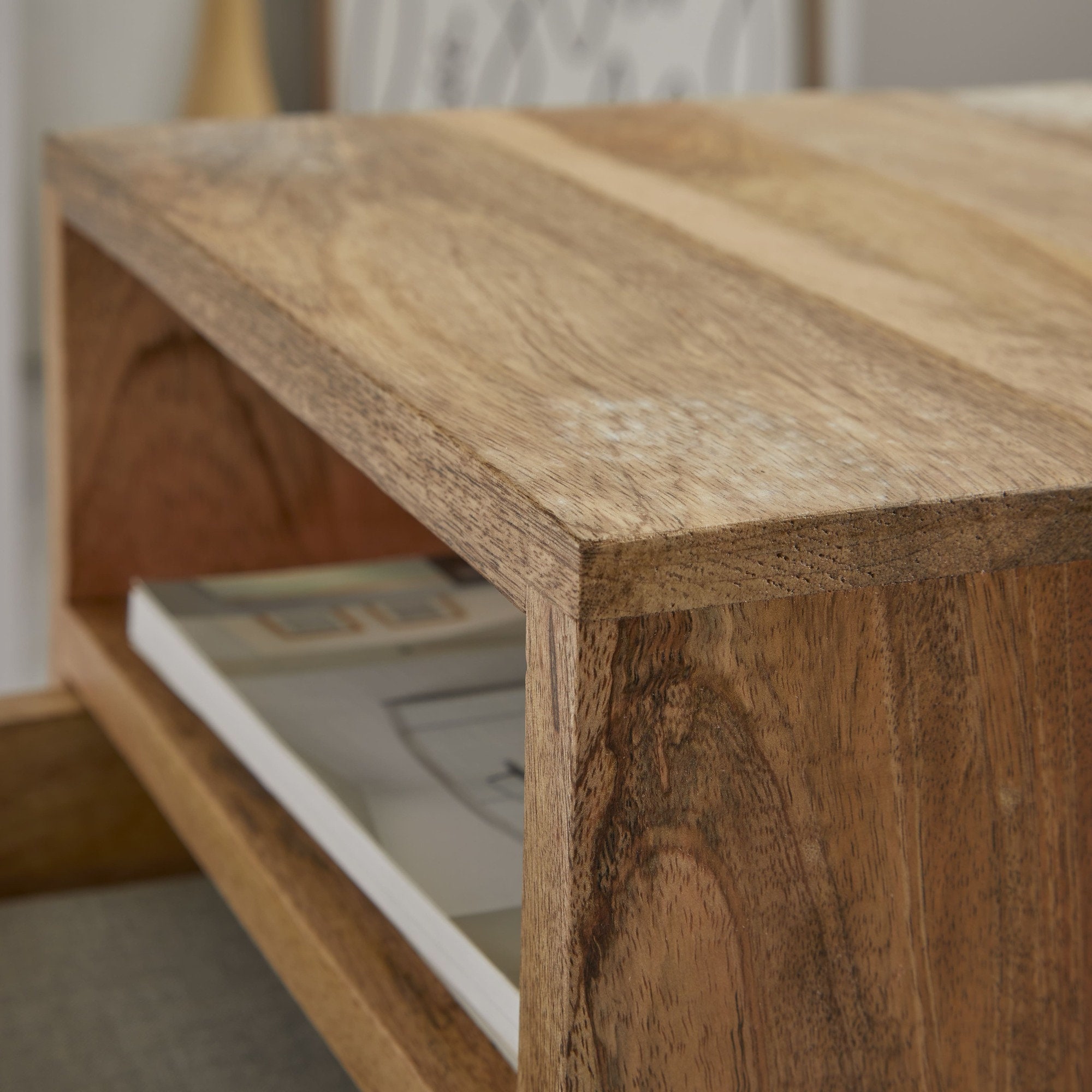 Small & Narrow Bedside Table in Oak Finish Etsy UK