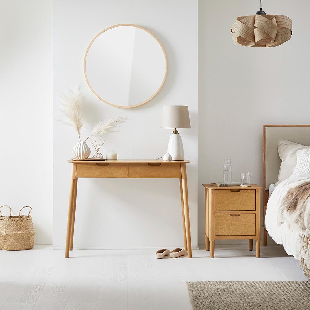 dressing table scandinavian design Norway 2 Drawer Wooden Dressing Table and Desk