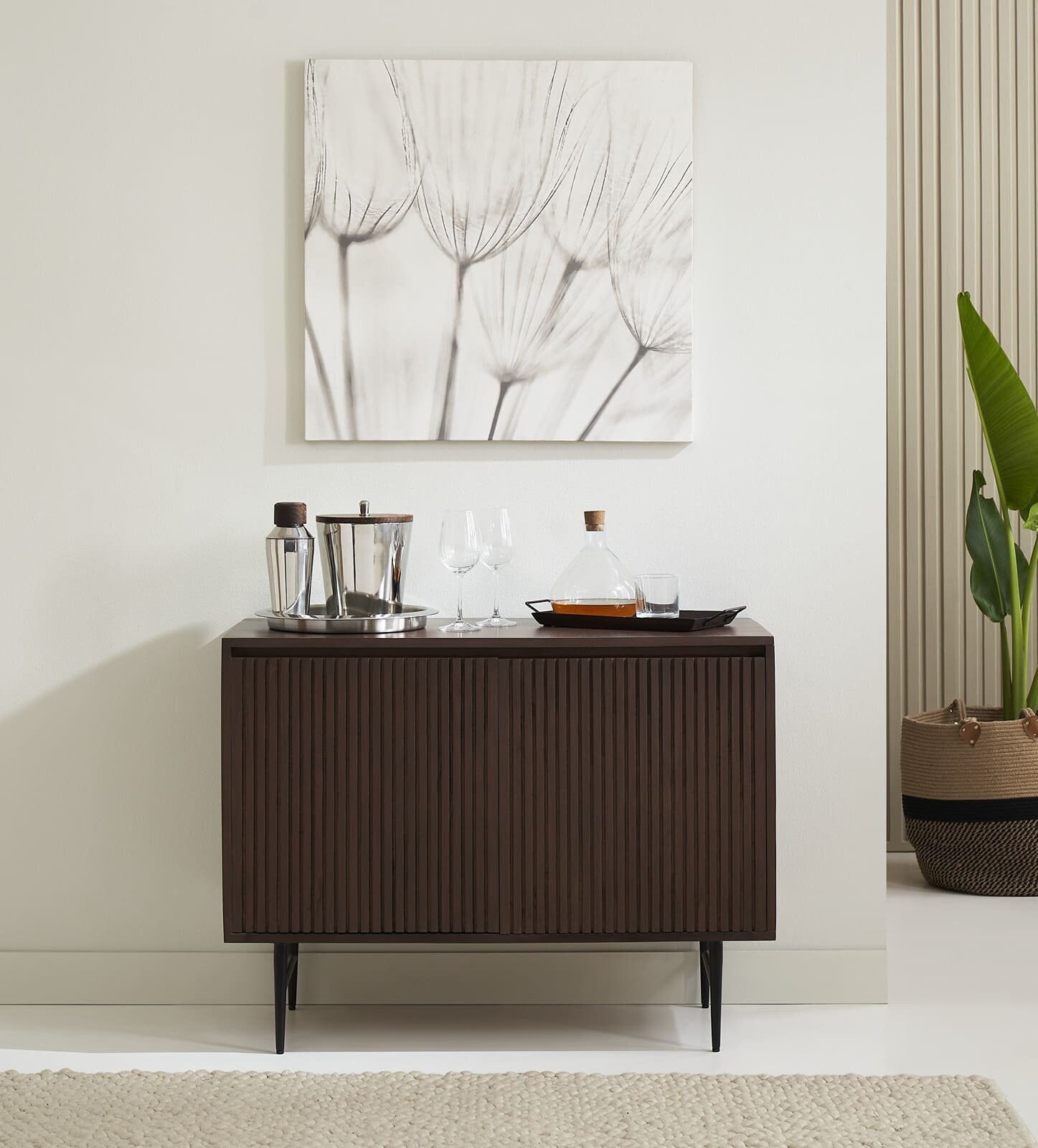 Dark walnut 2024 china cabinet