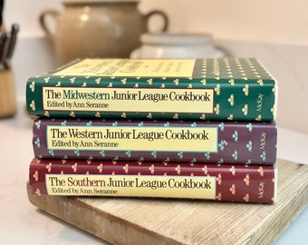 Vintage Junior League Cookbooks. Midwestern, Western, Southern Cooking. 1979 Edited by Ann Seranne. Hardcover Cookbooks. Sold Separately