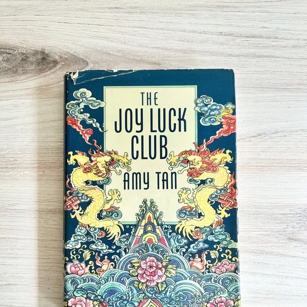 1989 The Joy Luck Club by Amy Tan. Book of the Month Club Edition. Vintage Hardback with Original Dust Jacket. Collectible Book Lover Gift