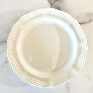 Mikasa French Countryside White Salad Plate – Vintage Round Stoneware – Cottagecore French Kitchen – Sold Separately