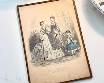 Framed Le Journal Des Dames Et Des Demoiselles Plate 1120b-- 1873