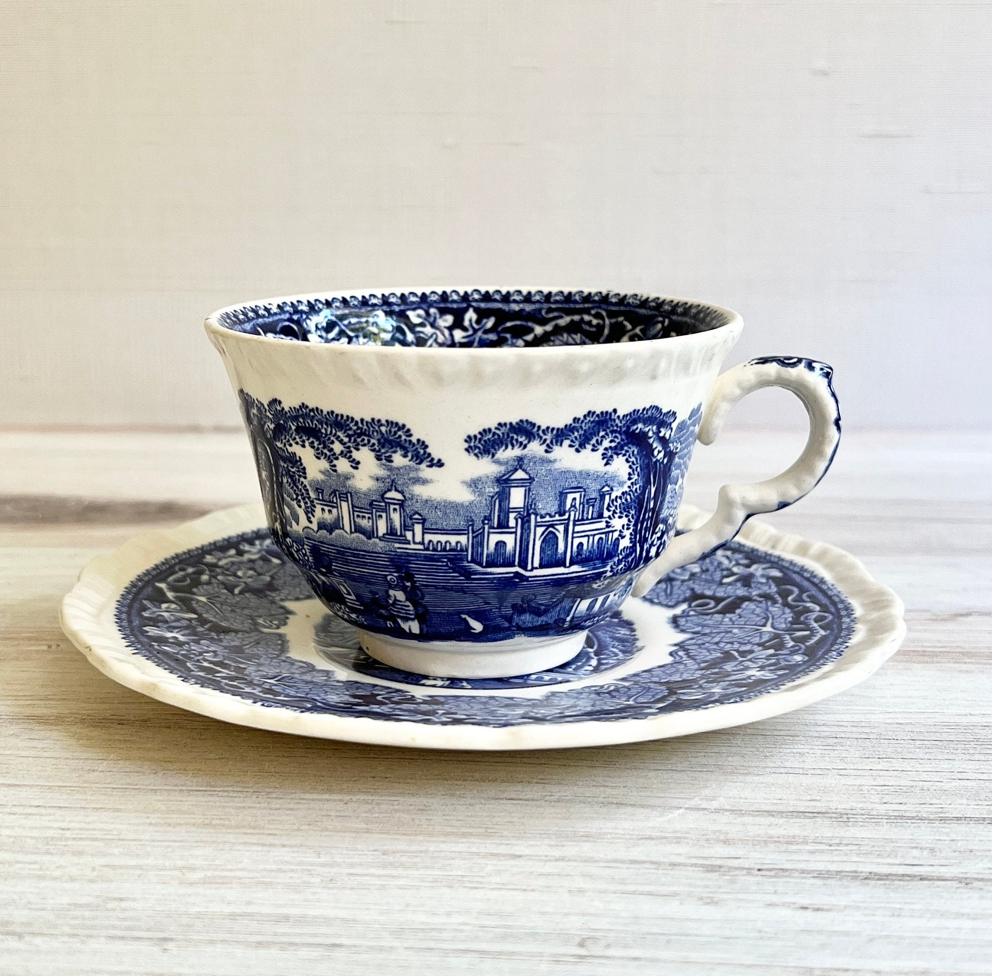 Blue & White Cup & Saucer Sets