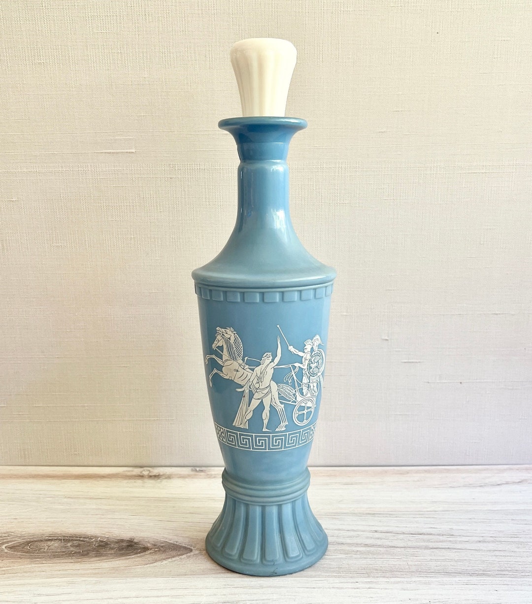 1960s Jim Beam Olympian Whiskey Decanter. Blue Opal Glass. Roman Chariots. Vintage Barware Etsy
