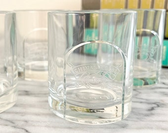Chevis Regal Rocks Glasses. Millennium 2000 Whiskey Glasses. Set of 4. Vintage Barware Glassware