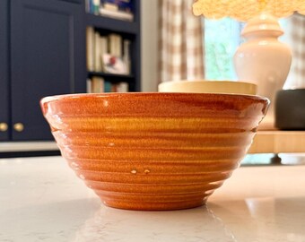 Vintage Bauer Pottery Ringware Bowl: Orange Glazed California