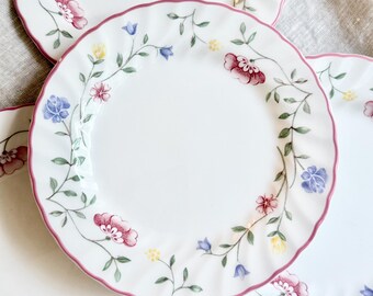 Set van 4 Johnson Bros Summer Chintz-brood- en boterborden - roze bloemen - Engeland