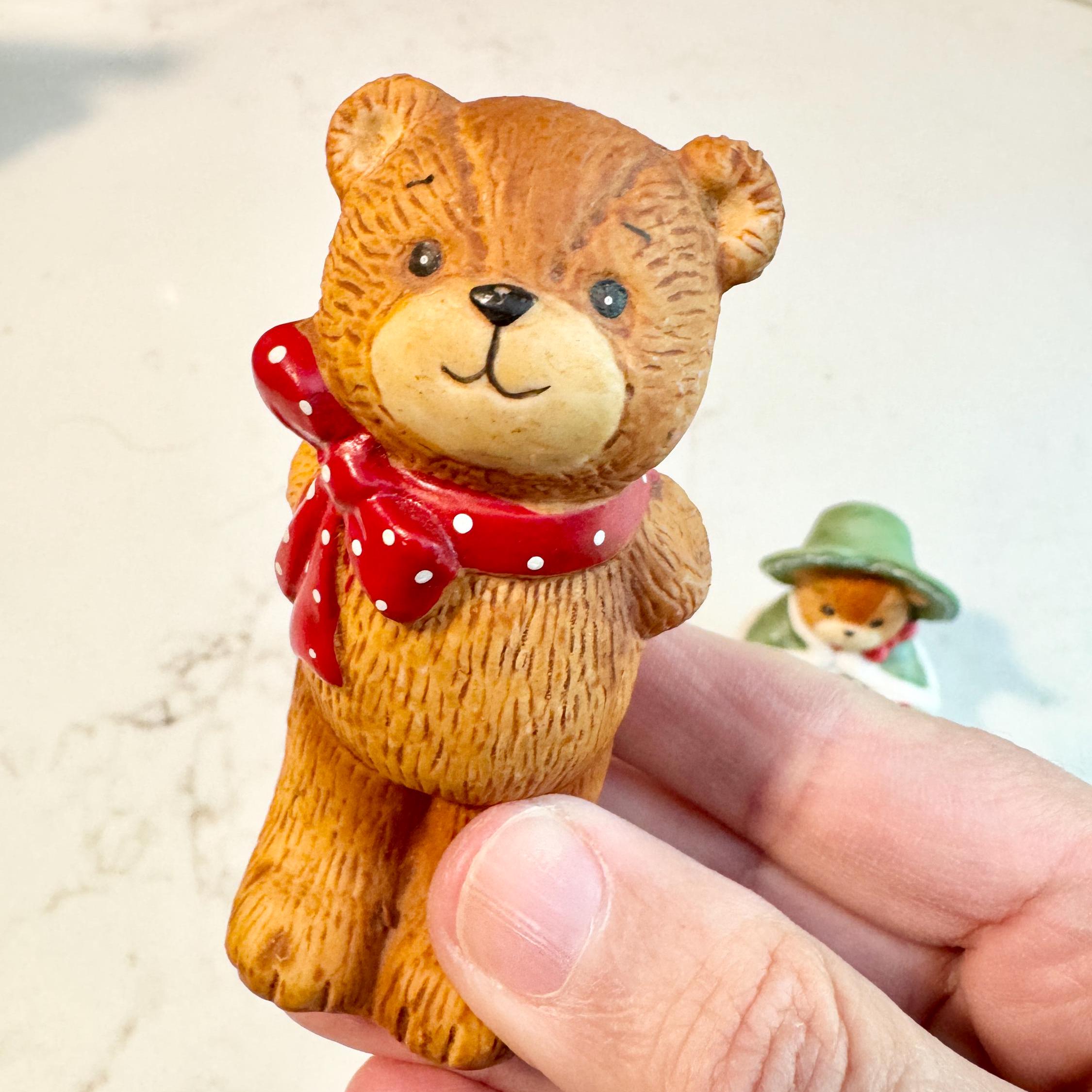 Enesco Lucy and Me Bear Figurine: 1980s Vintage Christmas Decor - Etsy