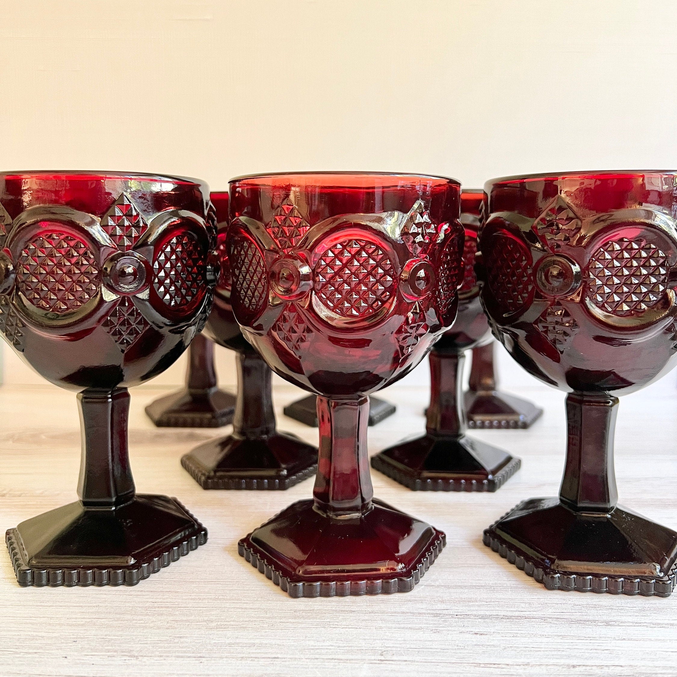 VINTAGE RUBY RED GLASSWARE CYBER MONDAY SALE