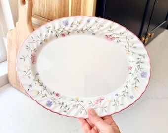 Johnson Bros Summer Chintz 12" Oval Serving Platter - Made in England