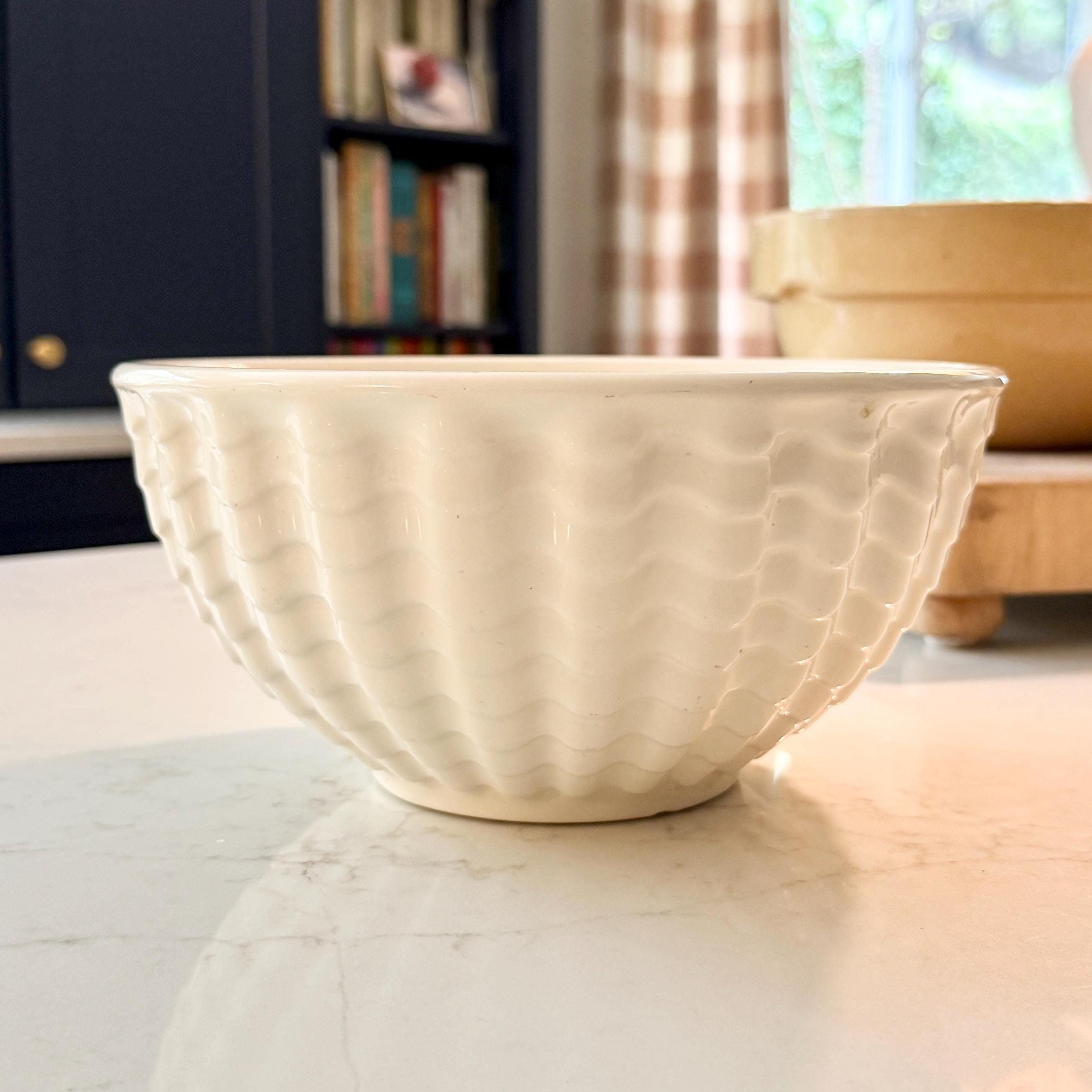 【50s USA vintage】Gladding McBean bowl Vintage Gladding Mcbean Bowl – 1930s Concerio Wave Pattern Pottery
