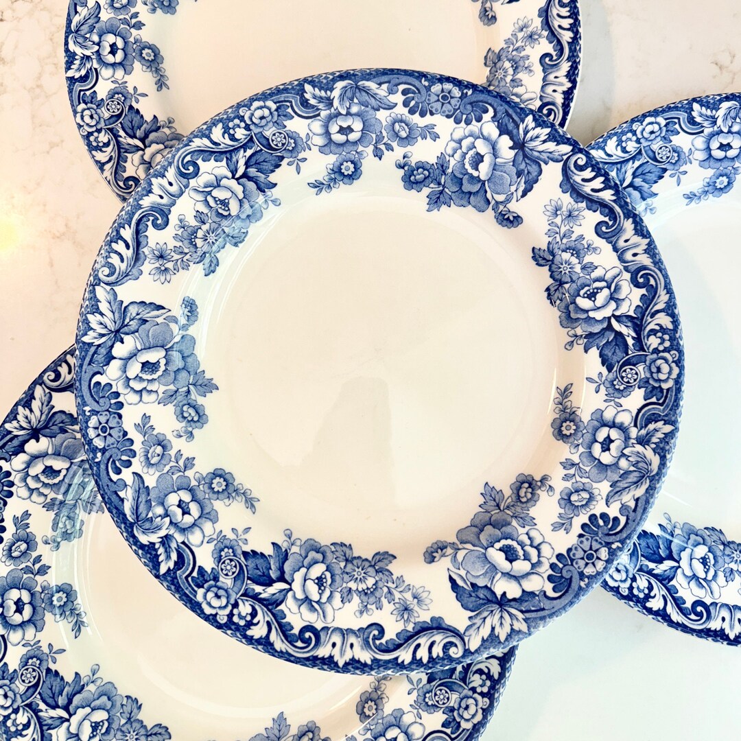 Spode Spring Plates Vintage Spode Delamere Blue Dinner Plates. 10 5/8 Plates. Sold ...