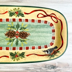 Lenox Winter Greeting by Catherine McClung Hors d'Oeuvre Tray. Rectangle Platter. Holiday Dishware. Vintage Christmas Decor image 4