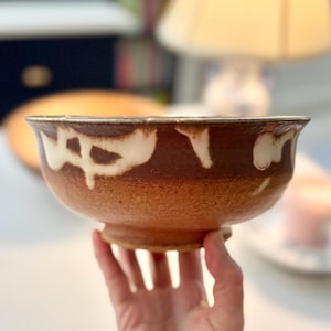 Handmade Studio Pottery Bowl: Rustic Boho Decor, Signed Ceramic Bowl (7.5&quot;)