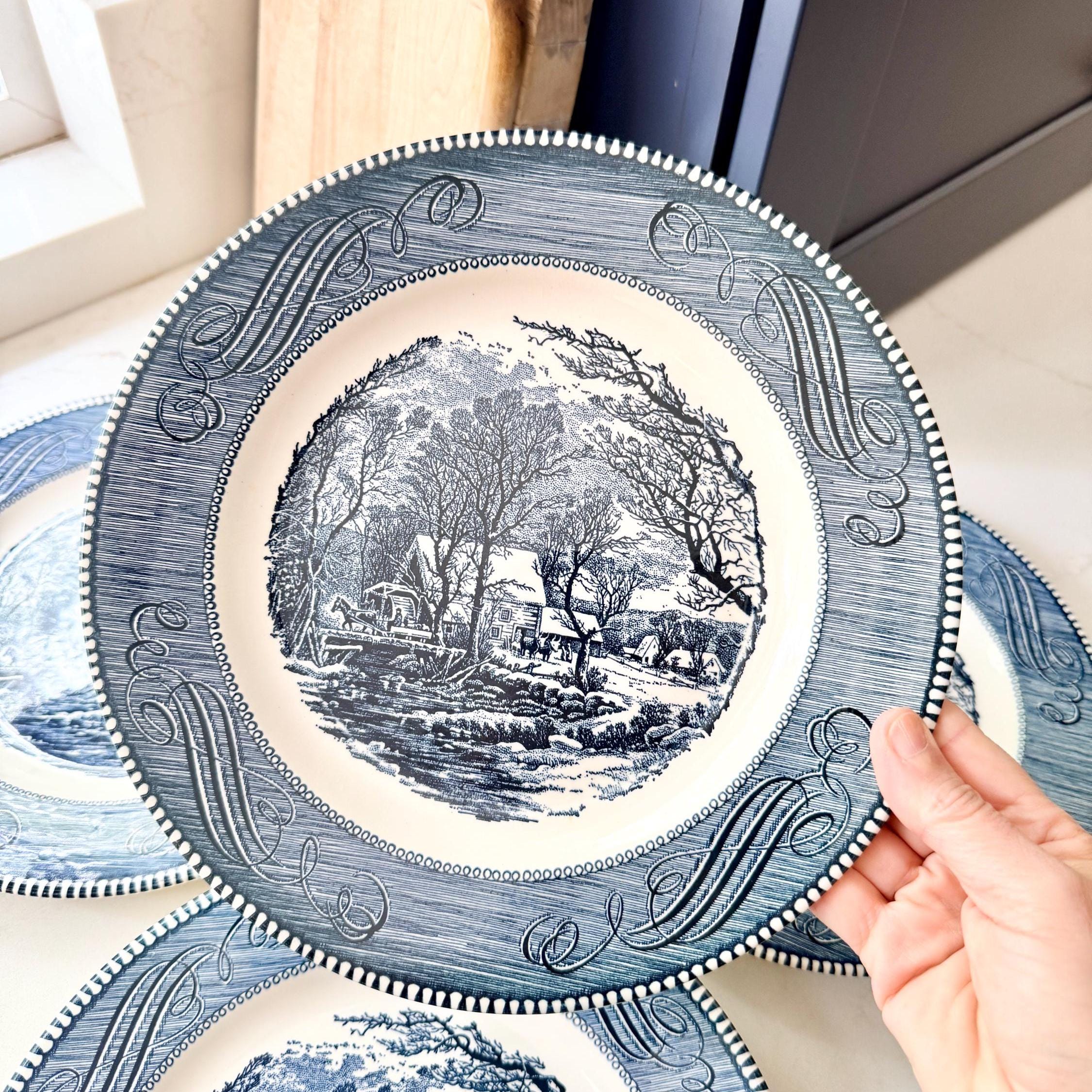 Vintage Set of 4 Currier & Ives 