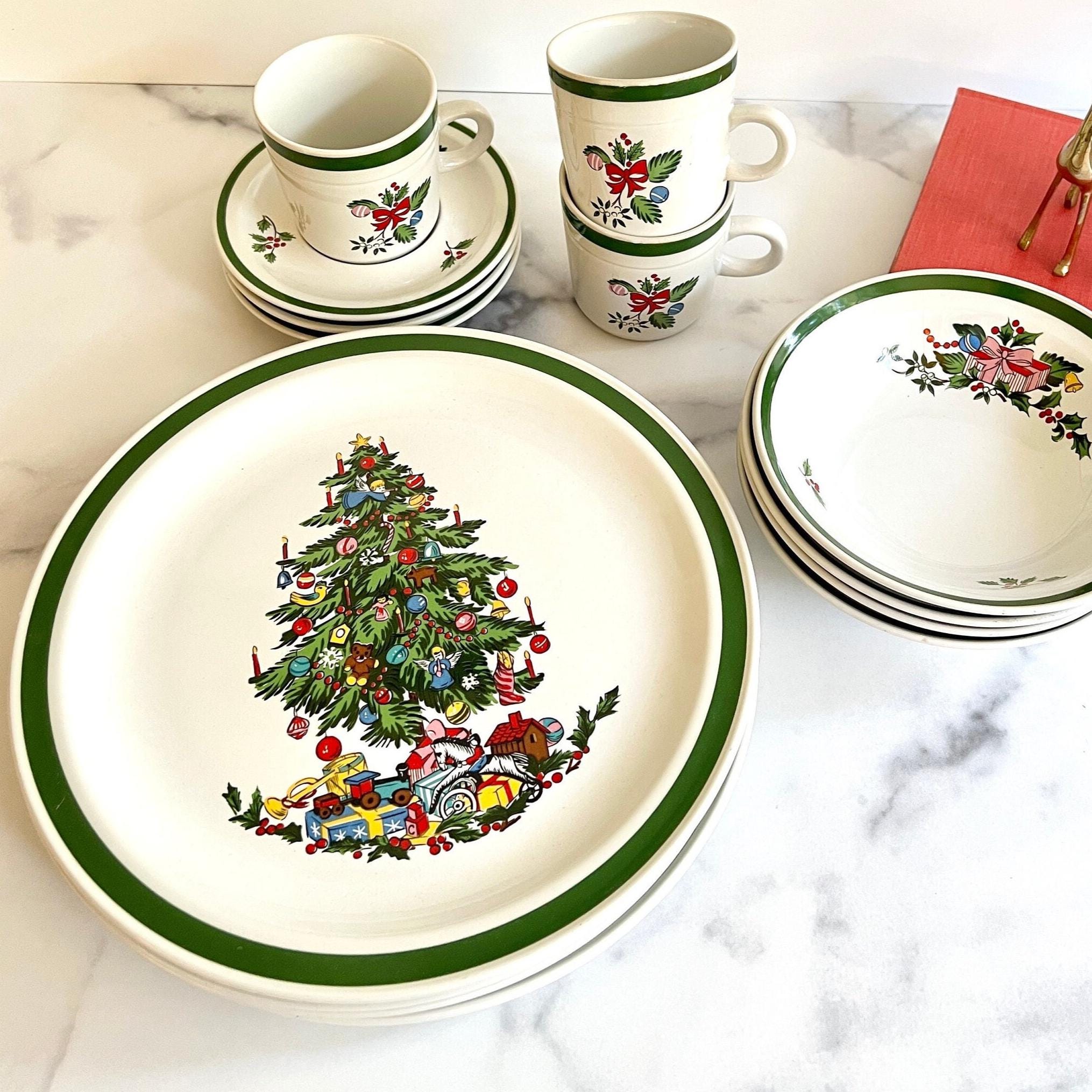 Vintage Yamaka NOEL Christmas Stoneware Dishes - Made in Japan - Etsy
