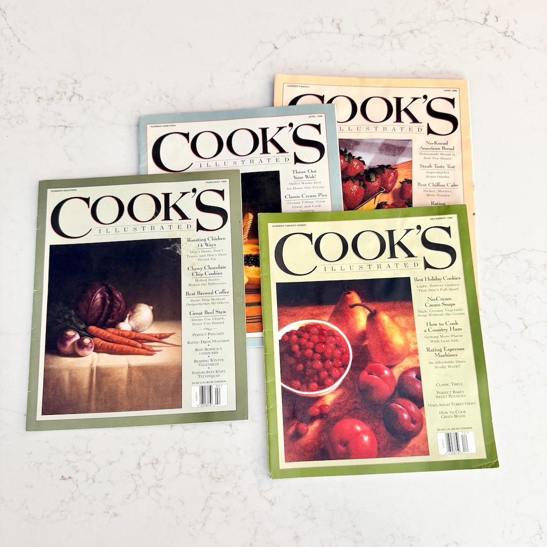 Used Magazines Vintage Cook’s Illustrated Magazine Lot of 4 (1996) – Early Collectible ...