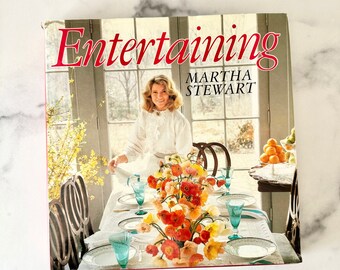 Entertaining by Martha Stewart. 1982 Vintage Hardback Cookbook. Collectible Book