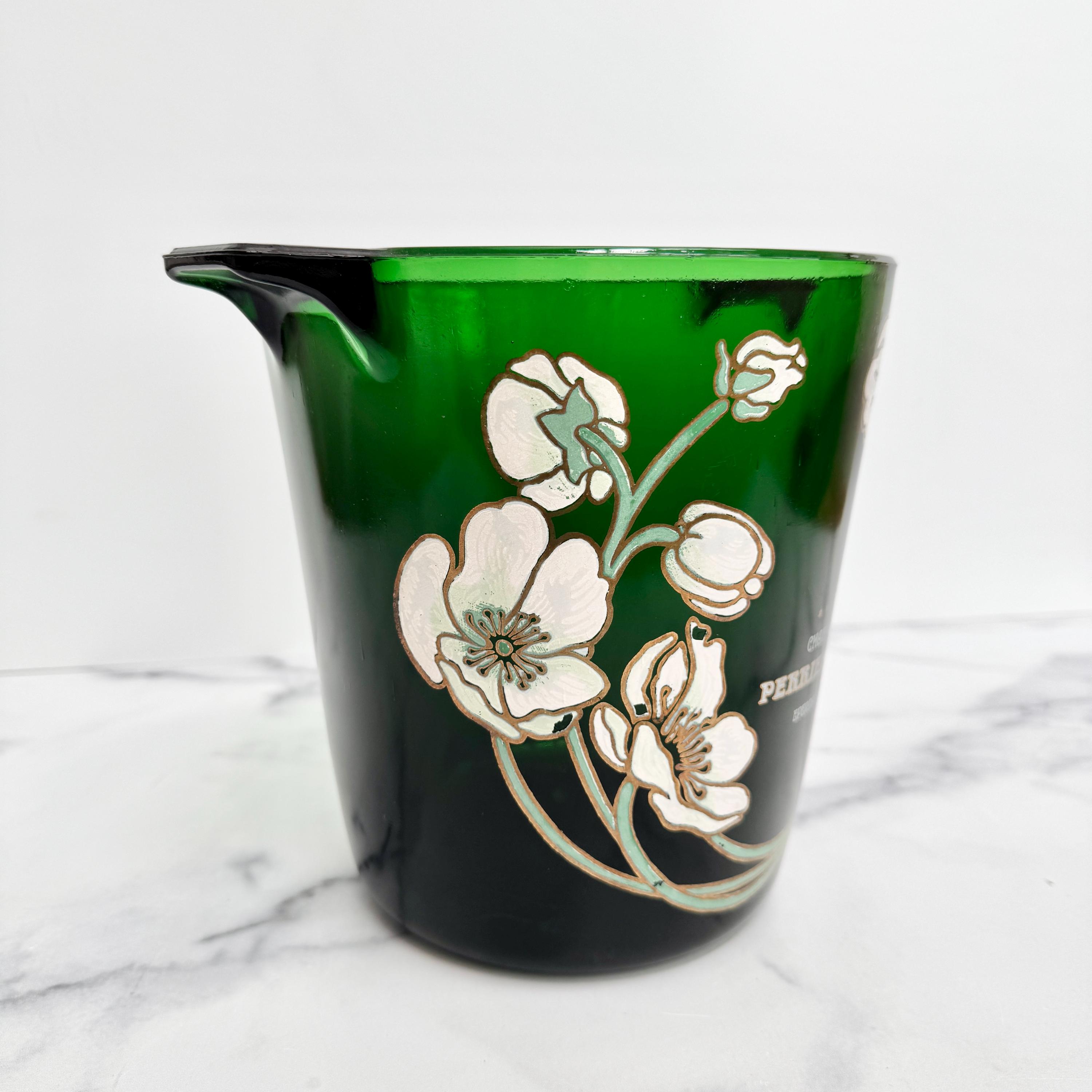 Vintage Perrier-jouët Champagne Bucket: Hand-painted Floral