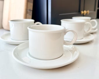 Vintage Midwinter Stonehenge Cup and Saucer: English Stoneware Tea/Coffee Set