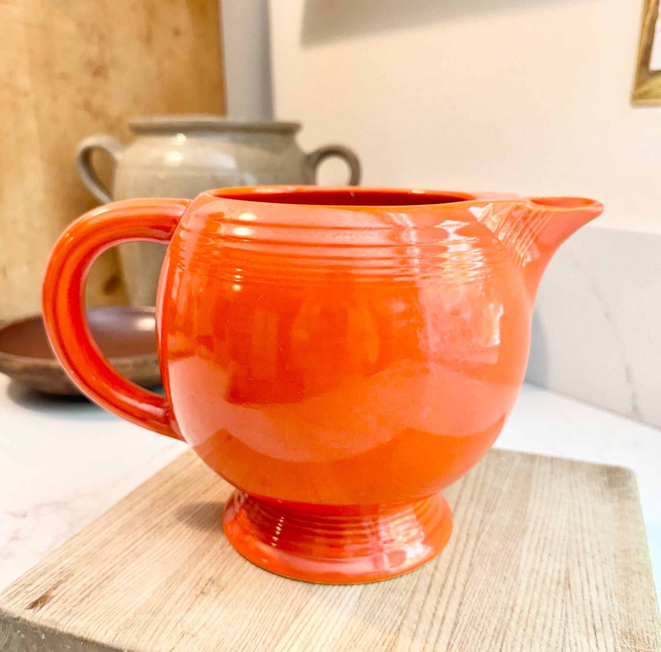 Homer Laughlin Red Fiesta Ice Lip Orange Vintage