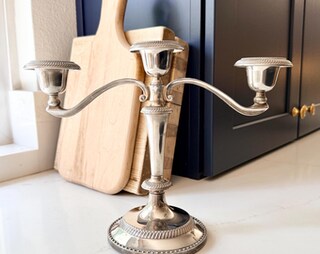 Set Di 2 Portacandele In Ferro E Ottone Anticato – Vintage 28 E 23 Cm – Per Caminetto, Tavolo, Matrimonio