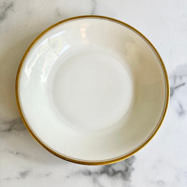 KPM White Porcelain Bowls with Gold Trim. Made in Silesia. White and Gold Dishes. Soup or Cereal Bowls. Sold Separately.