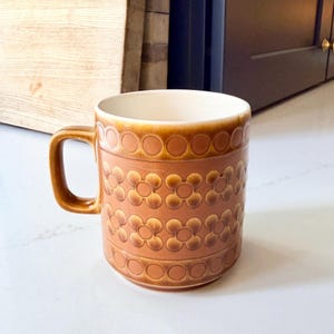 Tazza vintage in ceramica Hornsea "Saffron" - Design di John Clappison - Prodotta in Inghilterra
