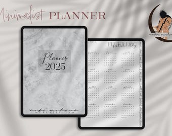 Minimalist Planner - Digital - 2025 French Digital Agenda - GoodNotes - iPad Planner - Dated Agenda