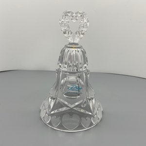Vintage Etched Cut Crystal Glass Bell Made in West Germany