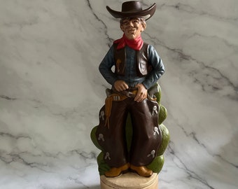 Vintage Cowboy Brandy Liquor Decanter 1974 Collectible Alberta Mold