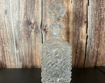 Vintage boho geslepen glas kristal whisky karaf Home Bar Scotch Bourbon karaf
