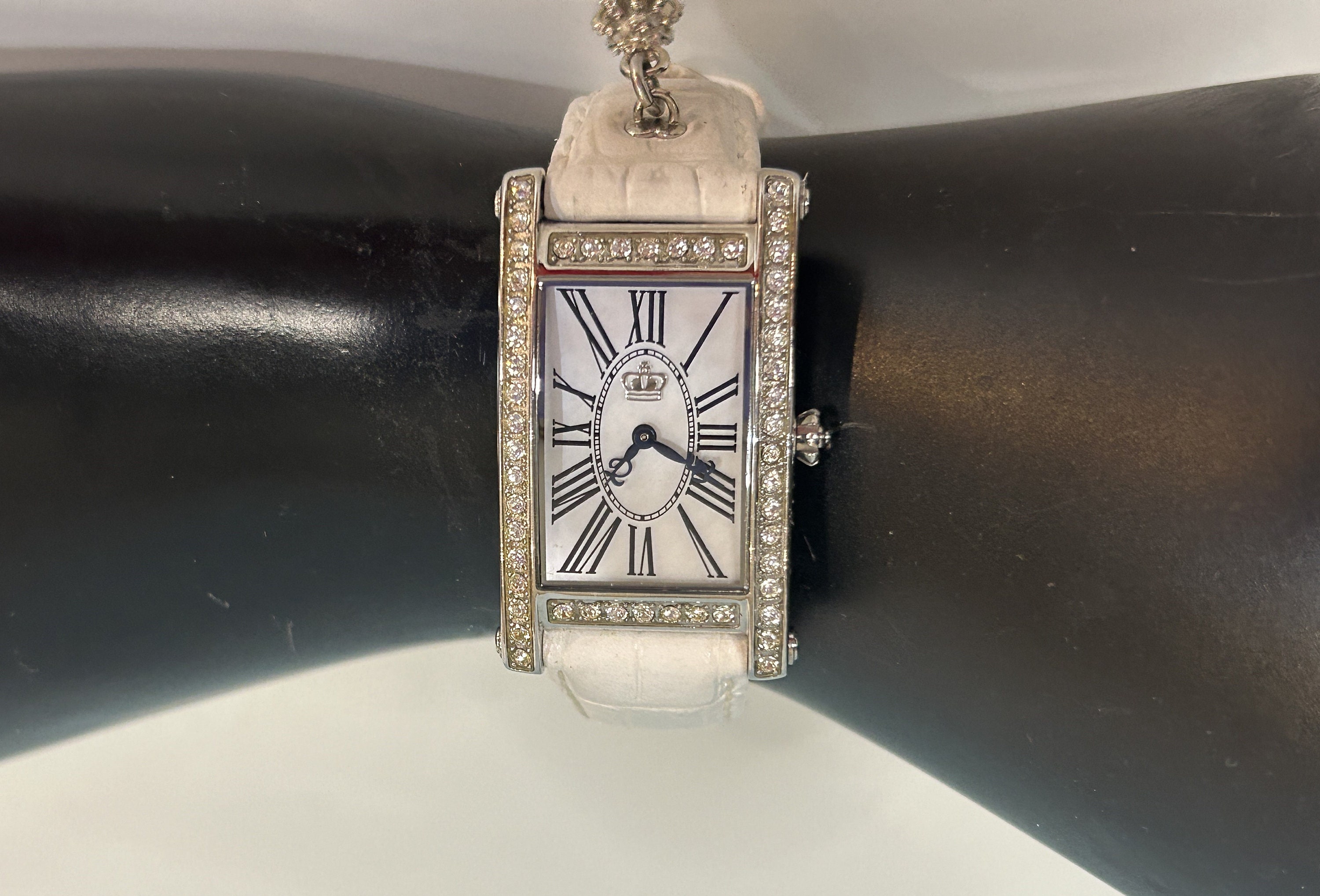 Juicy Couture Watch with Rhinestones Juicy couture silver watch with rhinestones... | Depop main image 3