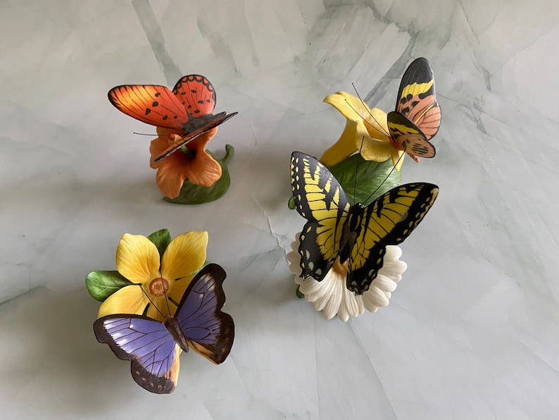 Vintage Porcelain Butterflies by Franklin Mint Special Edition 1985 image 5