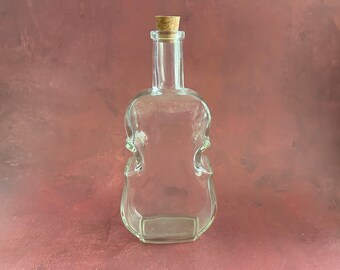Wheaton Bottle Shaped Like a Cello Vintage Clear