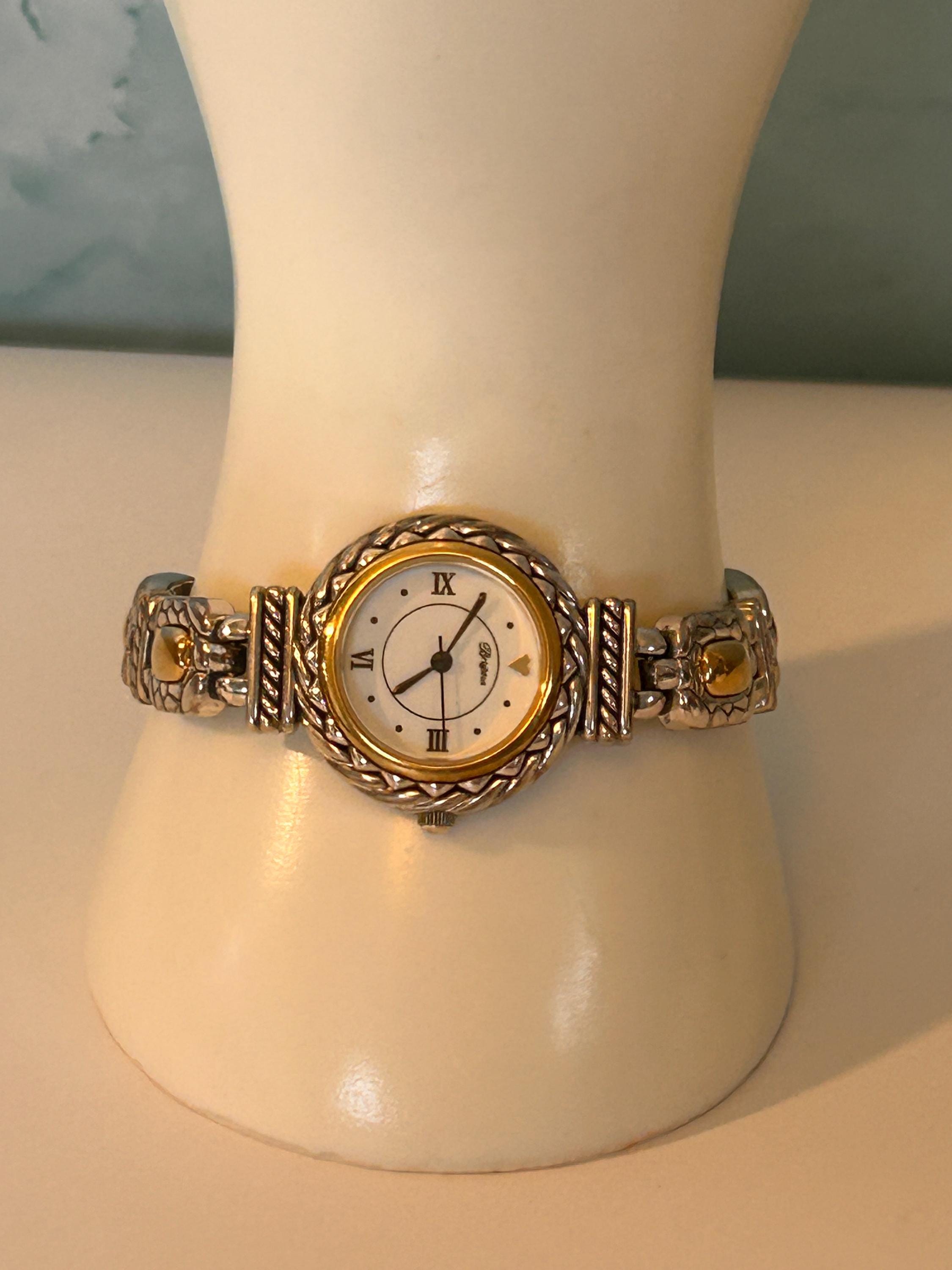Vintage Ladies Two-toned Gold and Silver Bangle Bracelet Watch