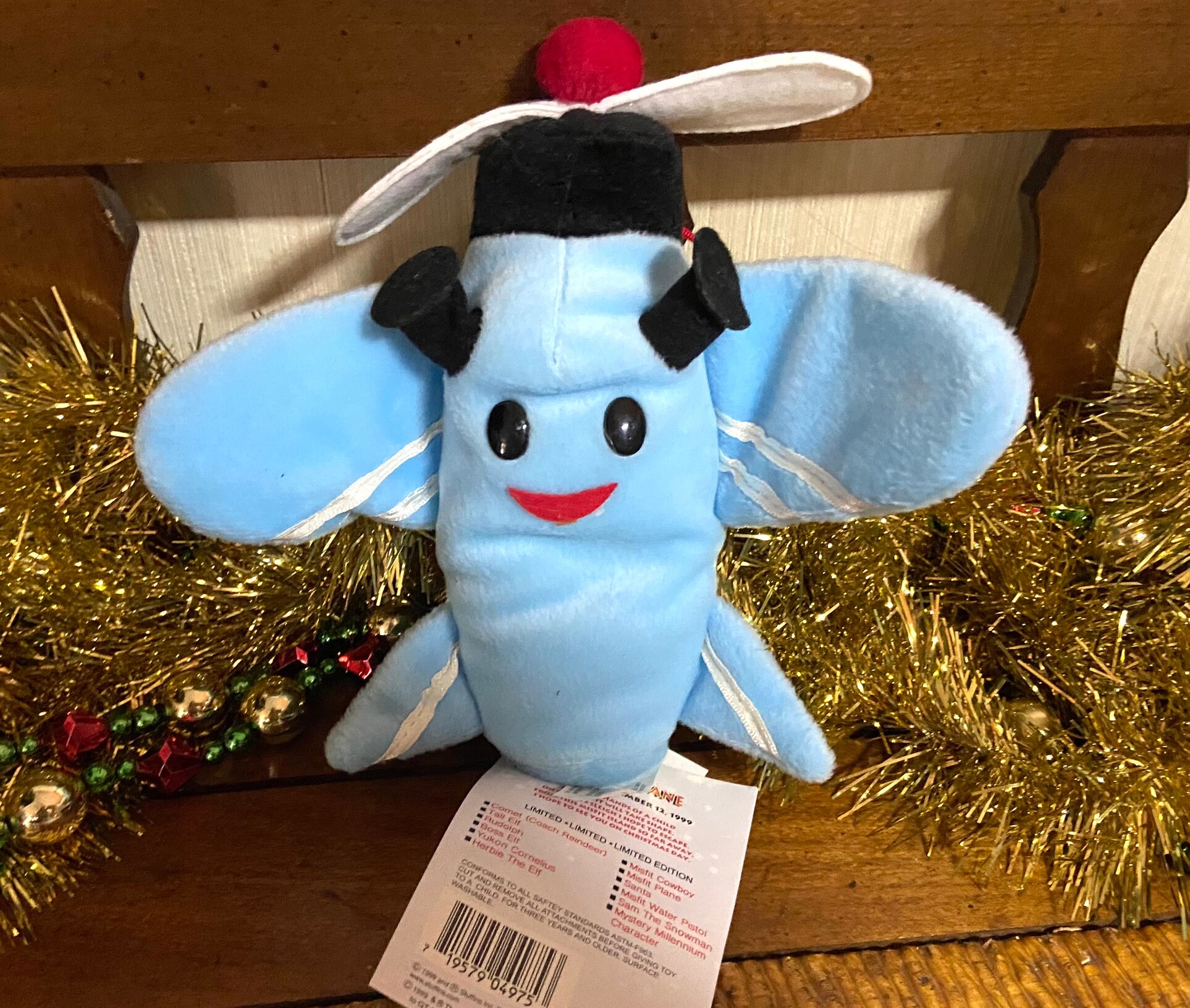 Rudolph Reindeer/Island Of Misfit Toys Vin Blue MISFIT PLANE Plush