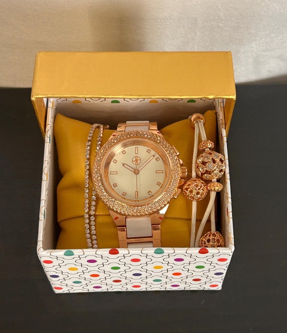 Rose gold watch and bracelets set Women main image 4