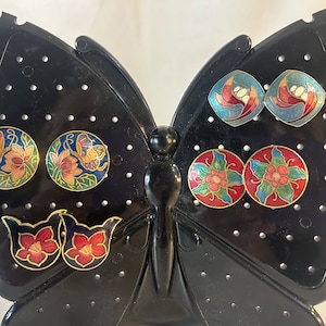 Vintage cloisonné-steekoorbellen in meerdere stijlen en kleuren